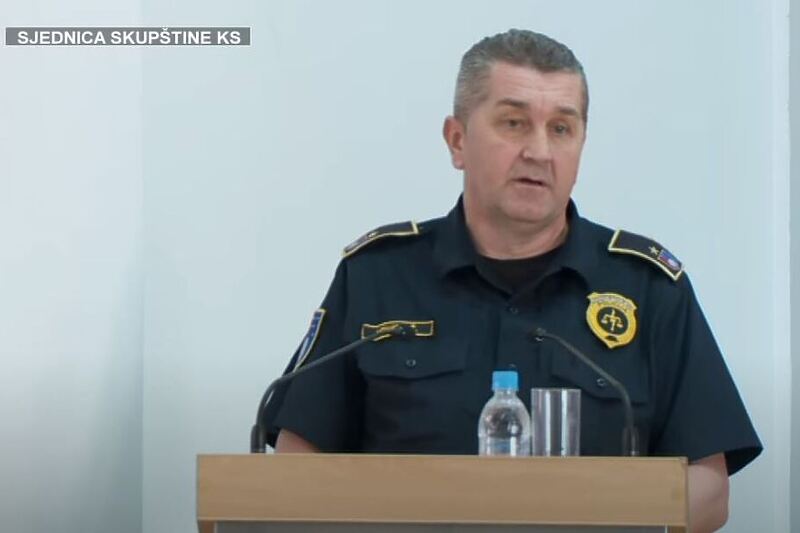 Džafer Hrvat, načelnik uniformisane policije KS (Screenshot: TVSA)