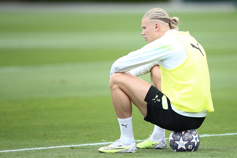 Erling Haaland na treningu Manchester Cityja (Foto: EPA-EFE)