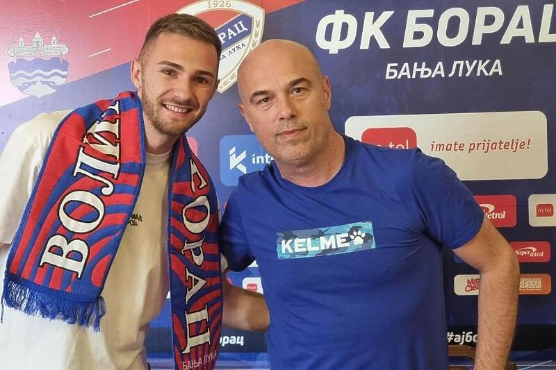 Damir Hrelja s predsjednikom Borca Milanom Tegeltijom (Foto: FK Borac)