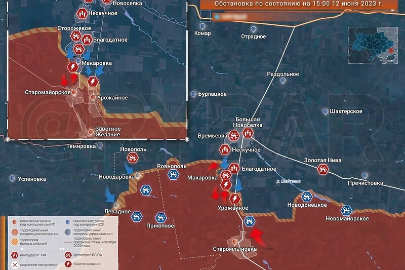 Ukrajinci pokušavaju probiti ruske linije odbrane na južnim dijelovima