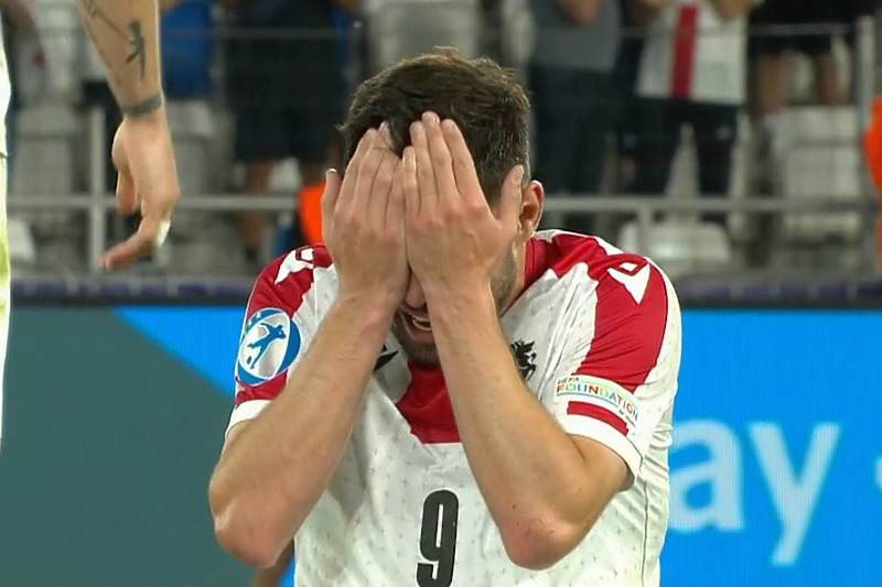 Guliashvili u suzama nakon meča s Belgijom u drugom kolu (Foto: Screenshot)