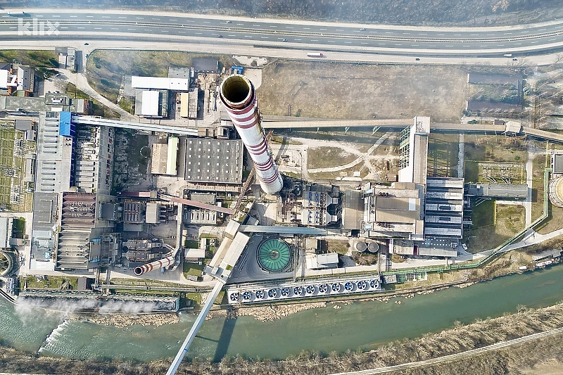 Pogled na TE Kakanj iz zraka (Foto: Klix.ba)