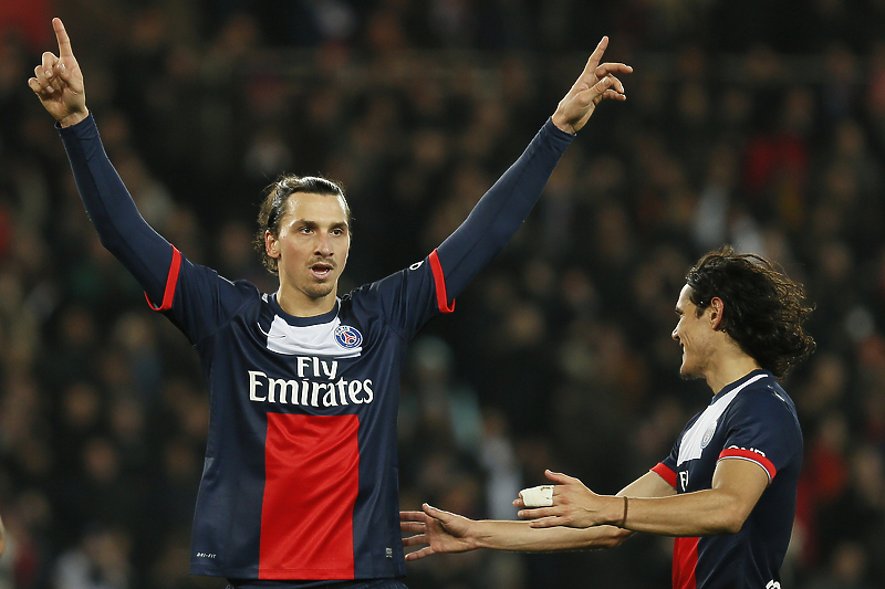 Zlatan Ibrahimović i Edison Cavani u dresu PSG-a (Foto: EPA-EFE)