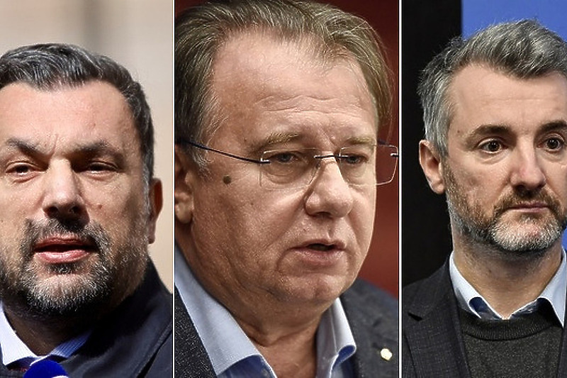 Lideri stranaka Trojke: Elmedin Konaković, Nermin Nikšić i Edin Forto (Foto: I. Š./Klix.ba)