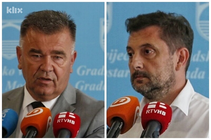 Predsjednik Gradskog vijeća Salem Marić i gradonačelnik Mostara Mario Kordić (Foto: G. Š./Klix.ba)