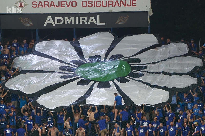 Koreografija navijača Željezničara (Foto: I. L./Klix.ba)