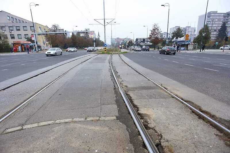 Raskrsnica na Dolac Malti prije početka rekonstrukcije tramvajske pruge (Foto: Vlada KS)