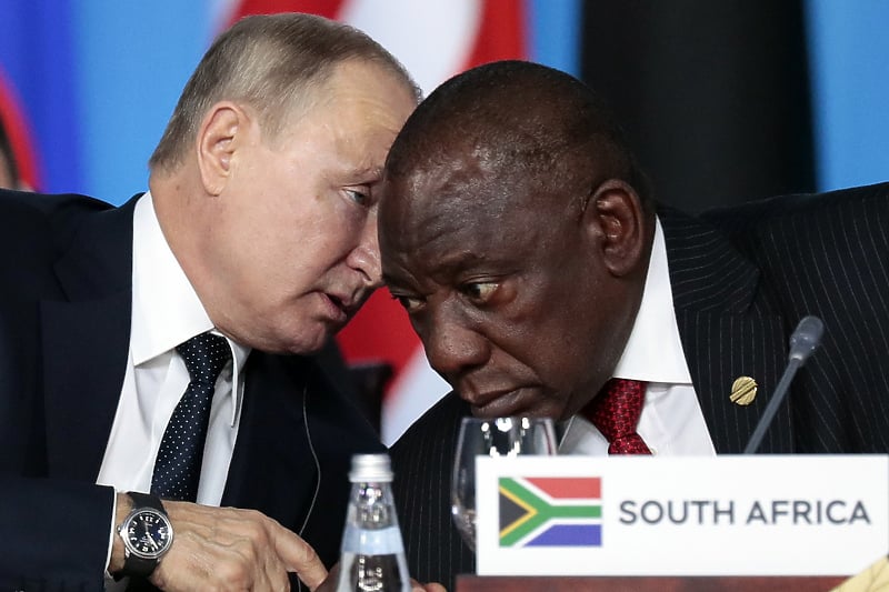 Cyril Ramaphosa i Vladimir Putin na sastanku 2019. godine