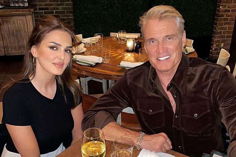 Emma Krokdal i Dolph Lundgren (Foto: Instagram)