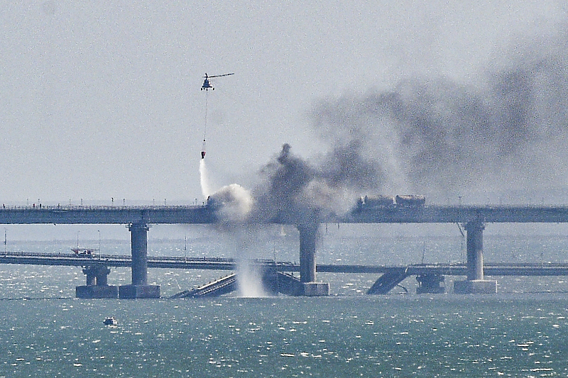 Eksplozija na Krimskom mostu, 8. oktobar 2022. godine (Foto: EPA-EFE)