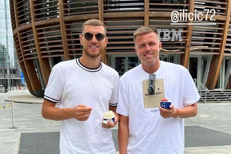 Edin Džeko i Josip Iličić (Foto: Instagram)