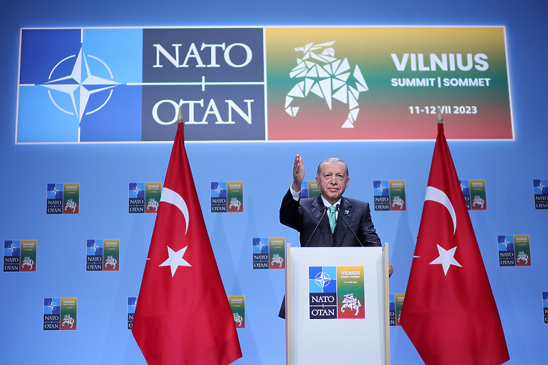 Erdogan tokom NATO samita u Vilniusu (Foto: EPA-EFE)