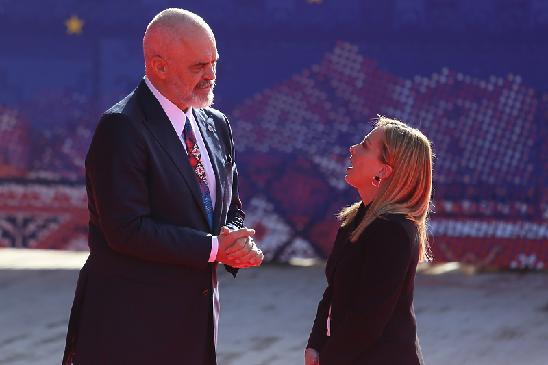 Edi Rama i Giorgia Meloni na Samitu EU i zemalja Zapadnog Balkana (Foto: EPA-EFE)