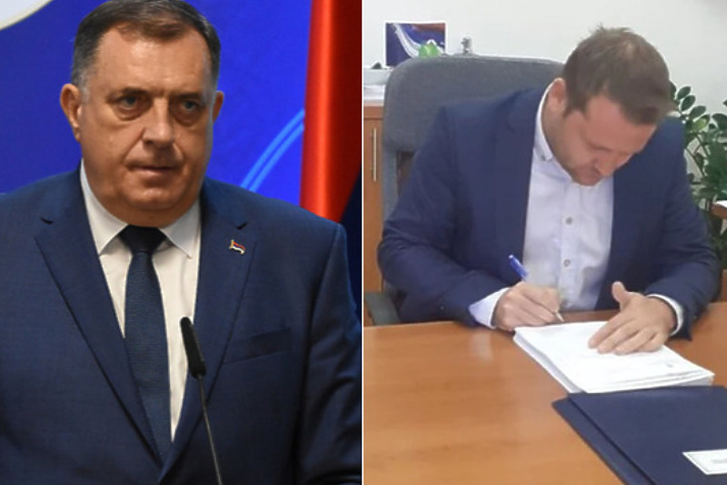 Milorad Dodik i Miloš Lukić (Foto: Klix/RTRS)