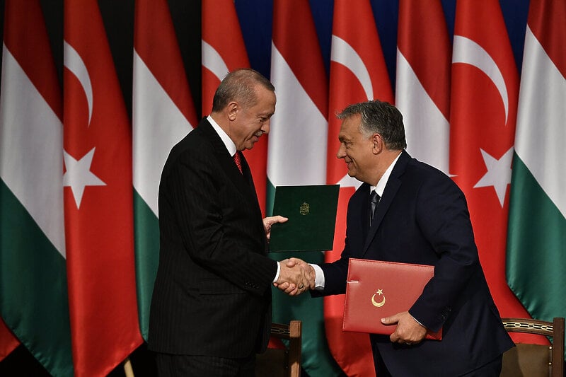 Erdogan i Orban tokom Erdoganove posljednje posjete Budimpešti 2019. godine (Foto: EPA-EFE)