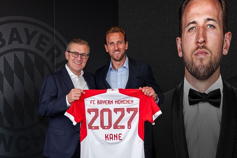 Harry Kane nakon potpisa ugovora (Foto: Bayern Minhen)