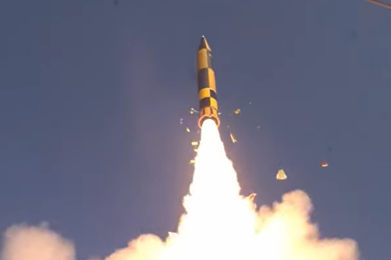 Raketni sistem Arrow 3 tokom jednog od ranijih testiranja (Screenshot: Twitter)