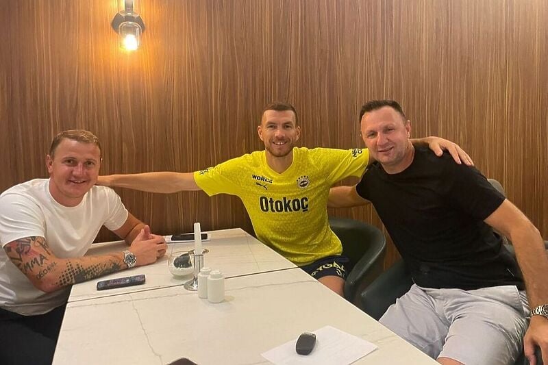 Senijad Ibričić, Edin Džeko i Samir Muratović (Foto: Instagram)