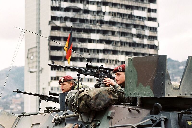 Pripadnici Bundeswehra u Sarajevu 1997. godine (Foto: LeMO)
