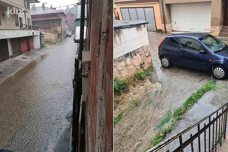 I kraći pljusak u Sarajevu poplavio je Bakarevićevu ulicu (Foto: Čitatelj)