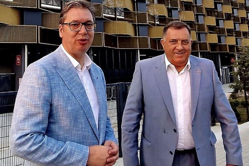 Aleksandar Vučić i Milorad Dodik (Foto: I. L./Klix.ba)