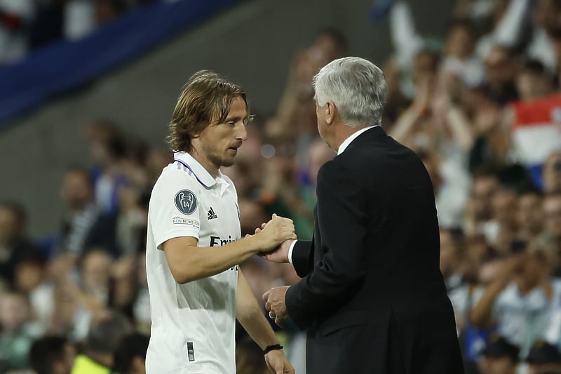 Luka Modrić i Carlo Ancelotti