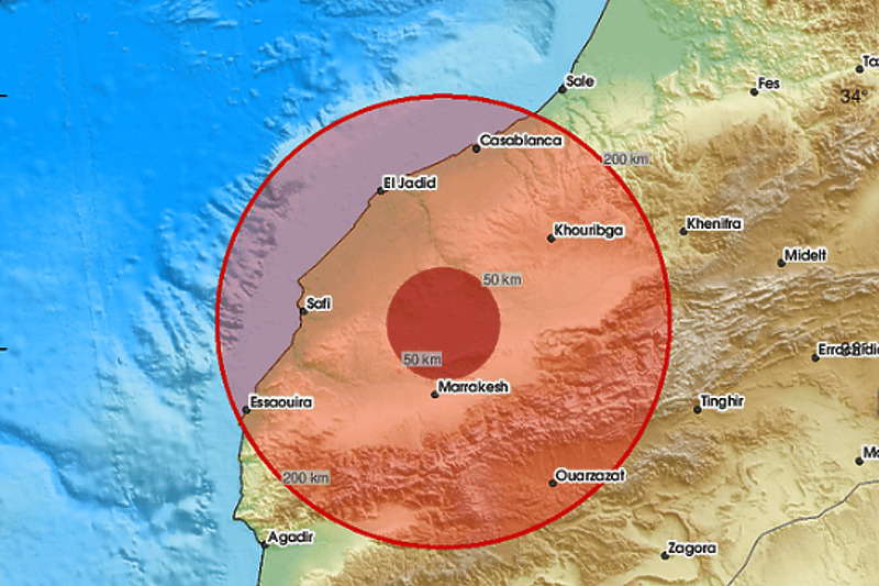 Područje na kojem se dogodio zemljotres (Foto: EMSC)
