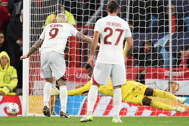 Icardi postiže gol za pobjedu protiv Manchester Uniteda (Foto: EPA)