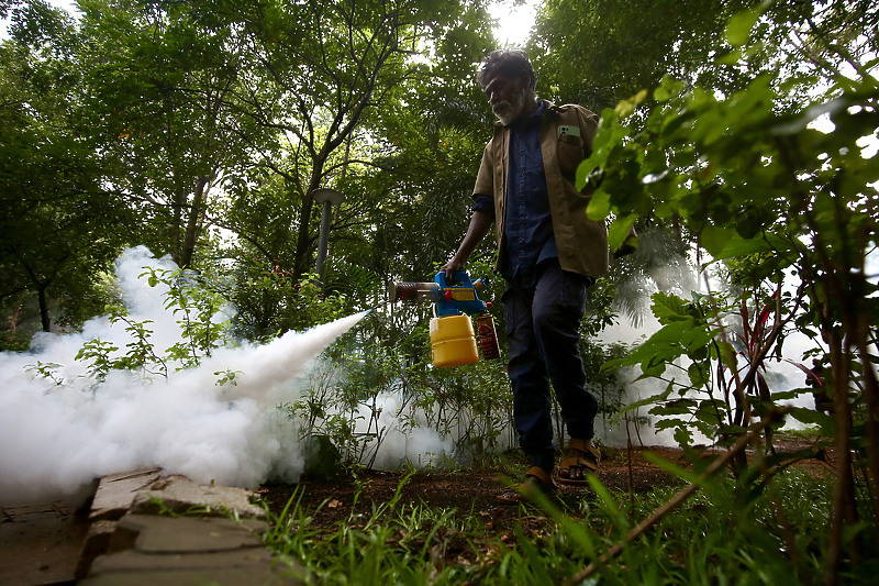 Zaprašivanje komaraca kako bi se suzbilo širenje denga virusa (Foto: EPA-EFE)