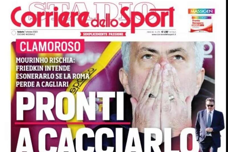 Naslovnica današnjeg Corriere dello Sporta