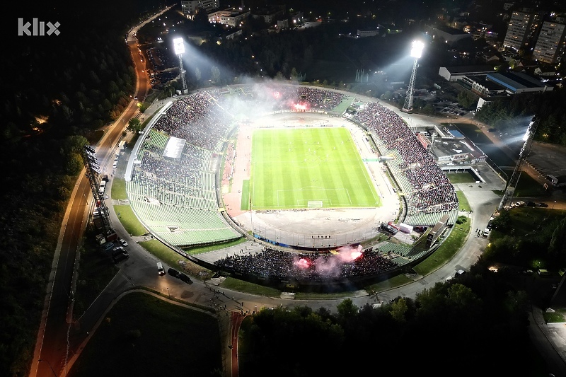 Stadion Koševo tokom sinoćnje utakmice (Foto: D. S./Klix.ba)