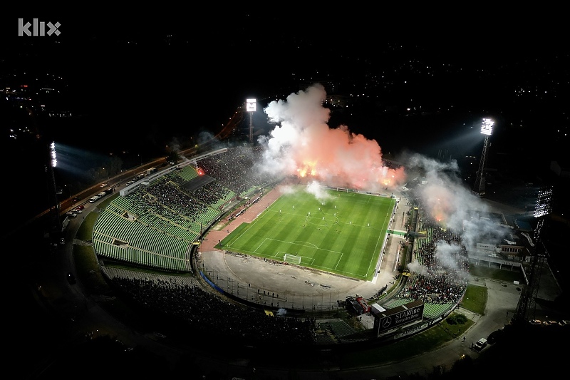 Stadion Koševo na derbiju iz zraka (Foto: D. S./Klix.ba)