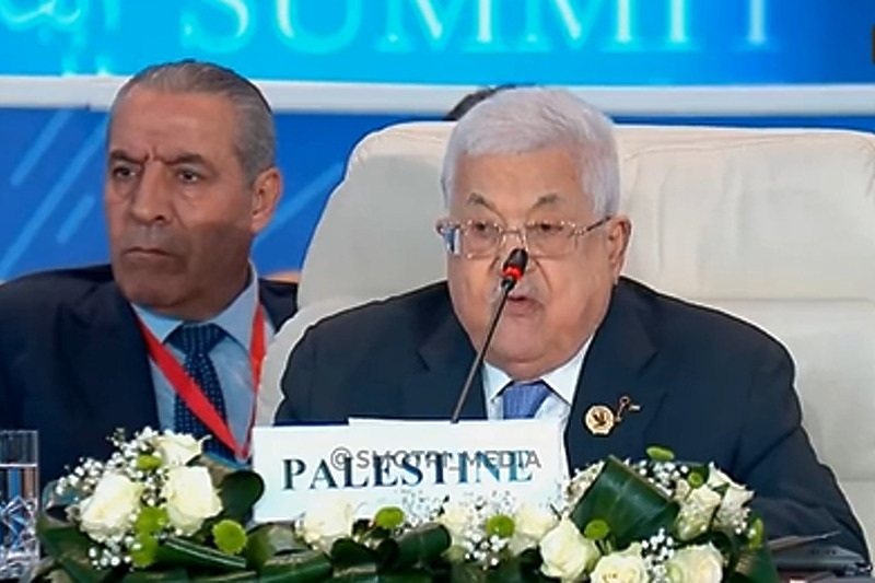 Mahmoud Abbas na samitu u Kairu (Screenshot: X)