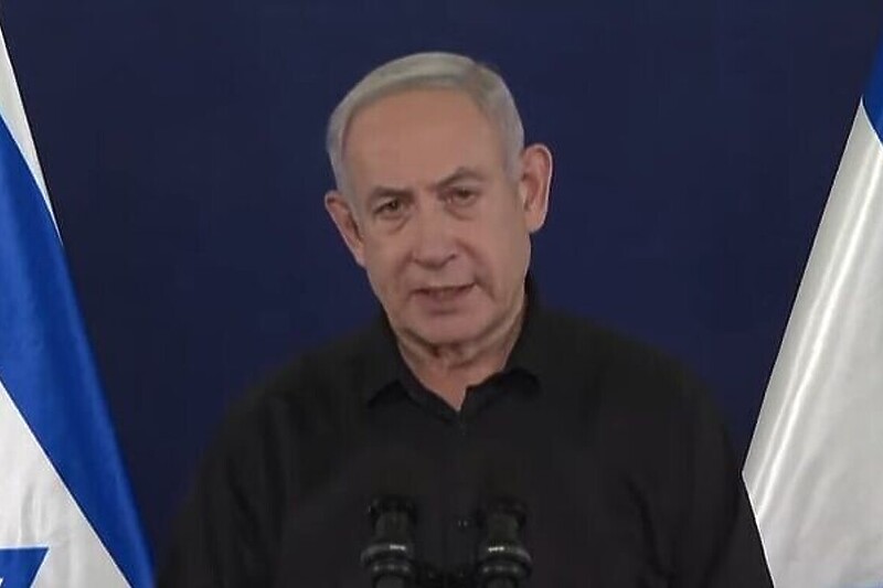 Benjamin Netanyahu tokom večerašnjeg obraćanja naciji (Screenshot: Youtube)