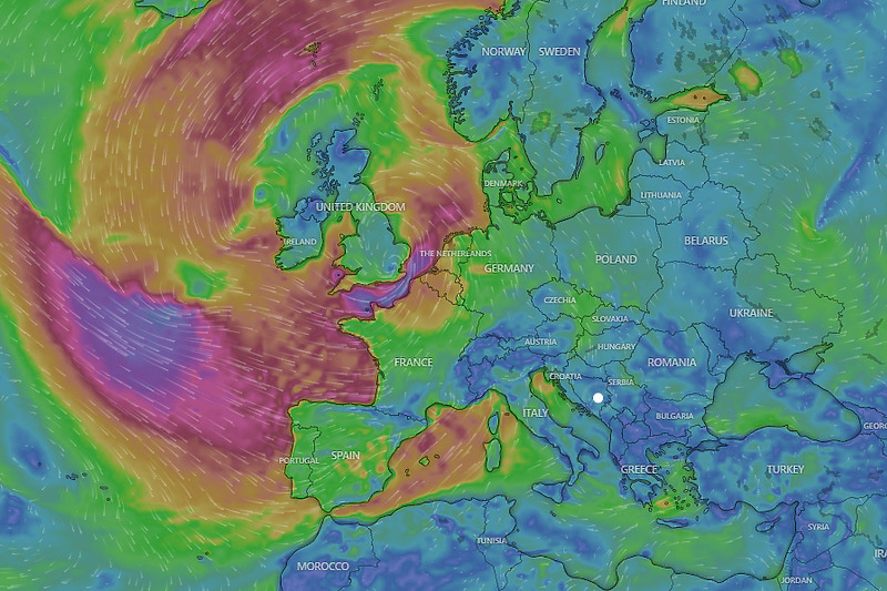 Oluja Ciara pogađa Veliku Britaniju, Belgiju i Francusku (Epa/X.com)