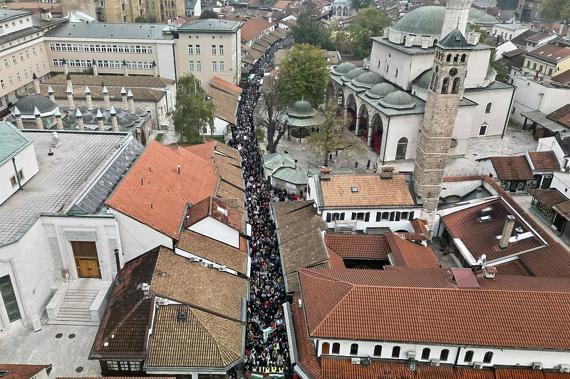 Propalestinski protesti u Sarajevu (Foto: I. Š./Klix.ba)