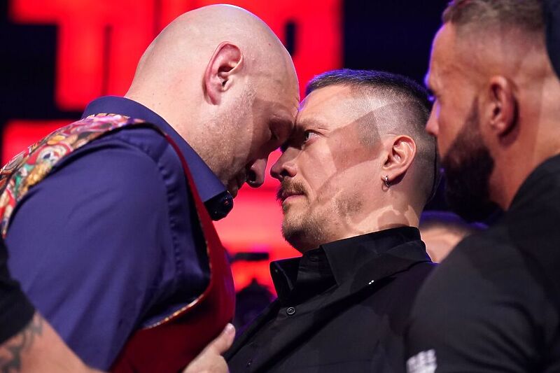 Fury i Usyk na sučeljavanju (Foto: Twitter/Sky Sports)