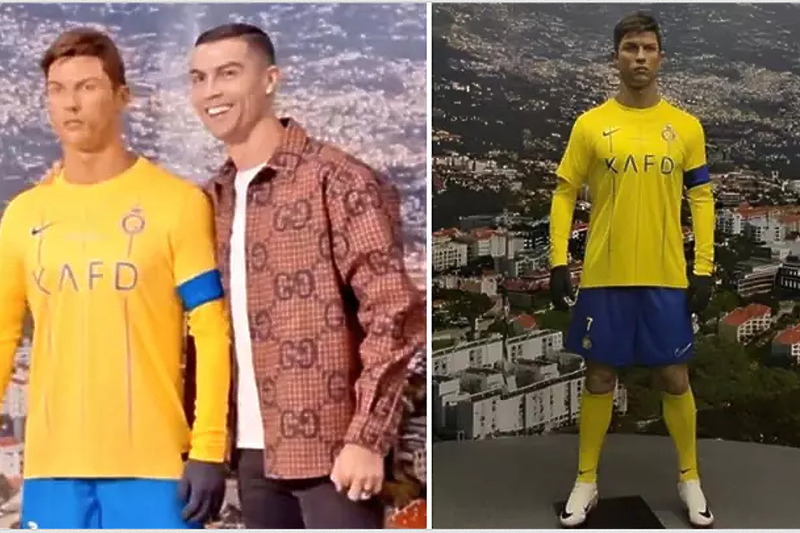 Ronaldo pored svoje statue (Foto: Screenshot)