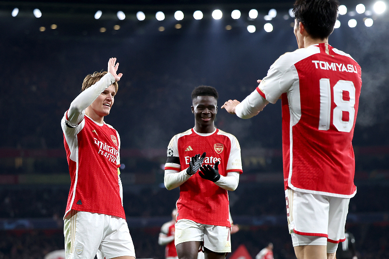 Slavlje nogometaša Arsenala nakon gola (Foto: EPA-EFE)