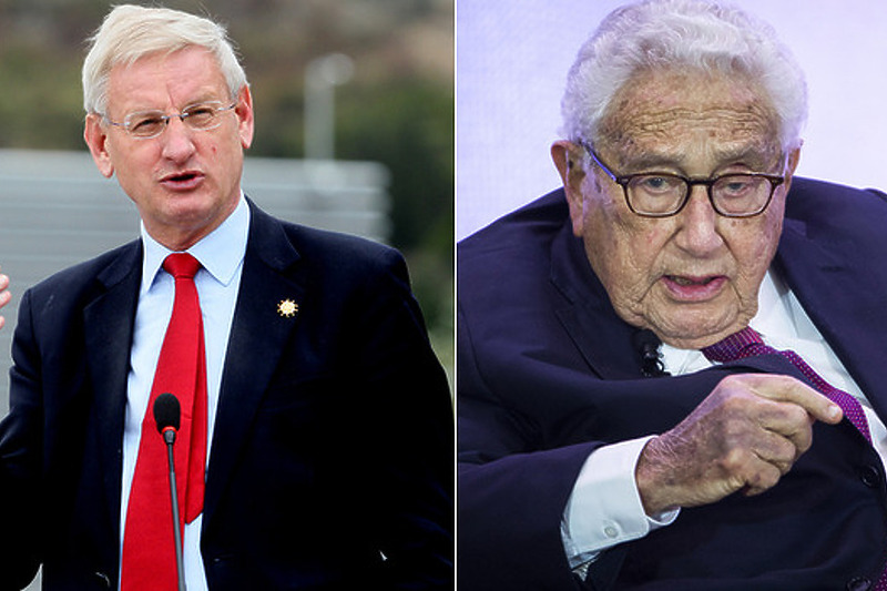 Carl Bildt i Henry Kissinger (Foto: EPA-EFE)