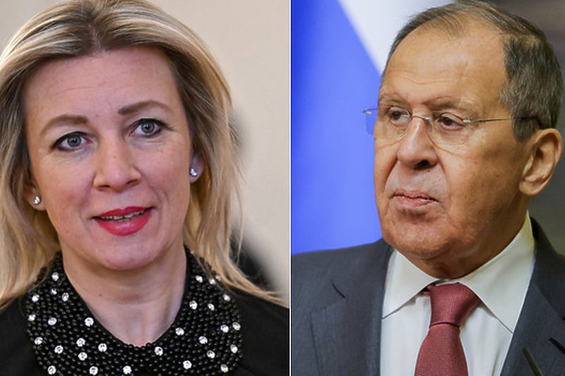 Marija Zaharova i Sergej Lavrov (Foto: EPA-EFE)