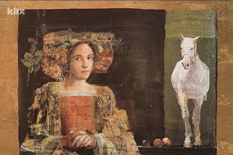 "Djevojka sa bijelim konjem" je nestalo djelo Mersada Berbera (Foto: Baza nestalih umjetnina)