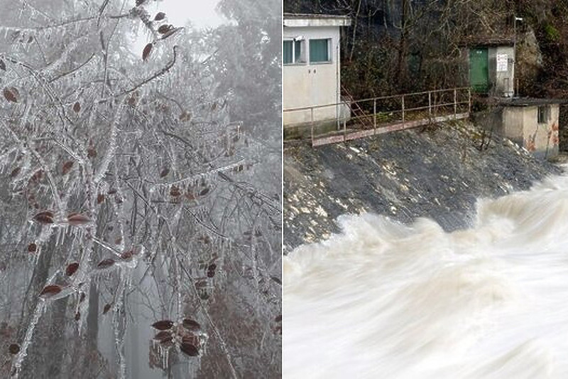 Slovenija je ovog vikenda pogođena nevremenom, od poplava do snijega (Foto:Facebook/24ur)