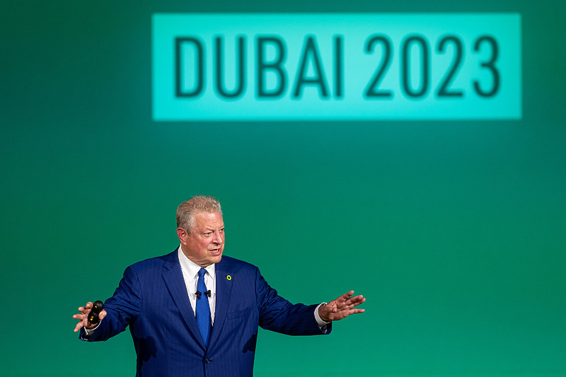Al Gore na klimatskom samitu u Dubaiju (Foto: EPA-EFE)