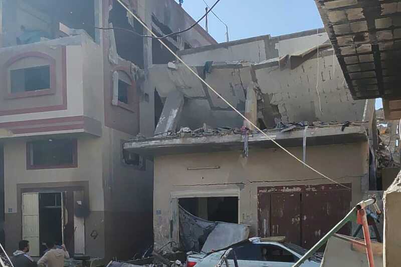 Kuća koja je granatirana po povratku Harisa u Gazu iz Egipta