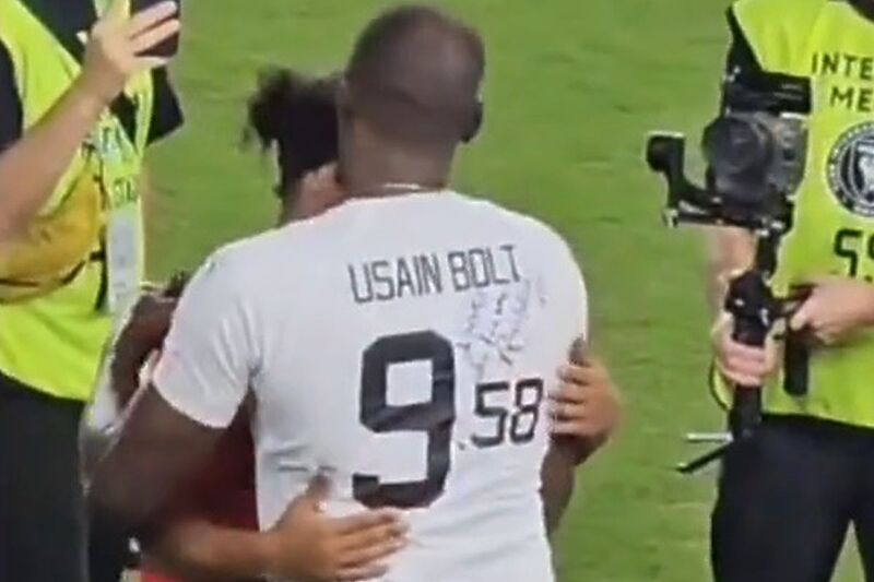 Usain Bolt i Ronaldinho (Foto: Screenshot)