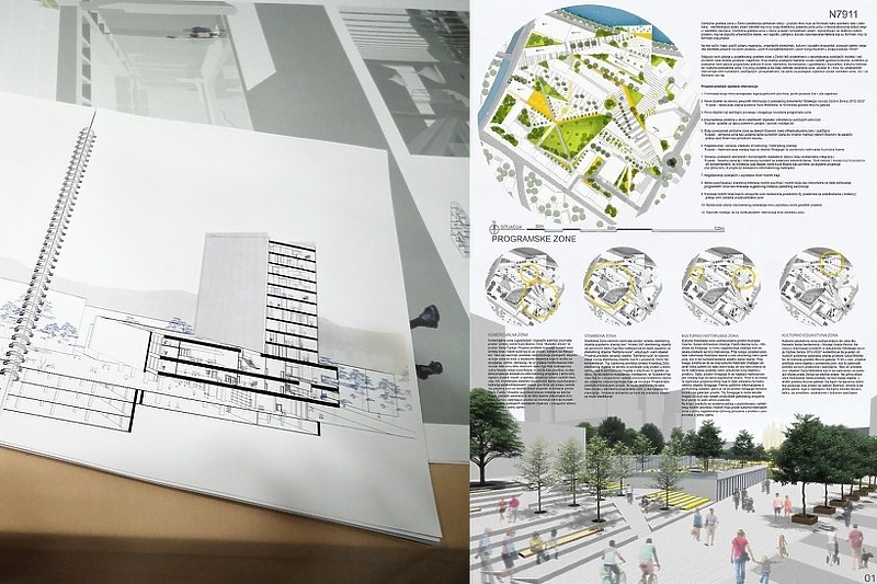 Idejni projekti Gradske vijećnice i Centralnog trga