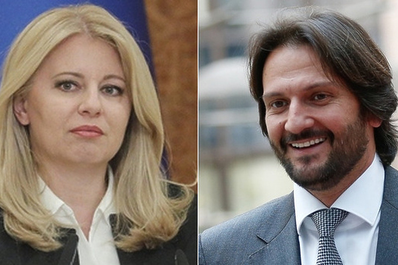 Predsjednica Slovačke Zuzana Čaputova i slovački ministar odbrane Robert Kalinak (Foto: EPA-EFE)