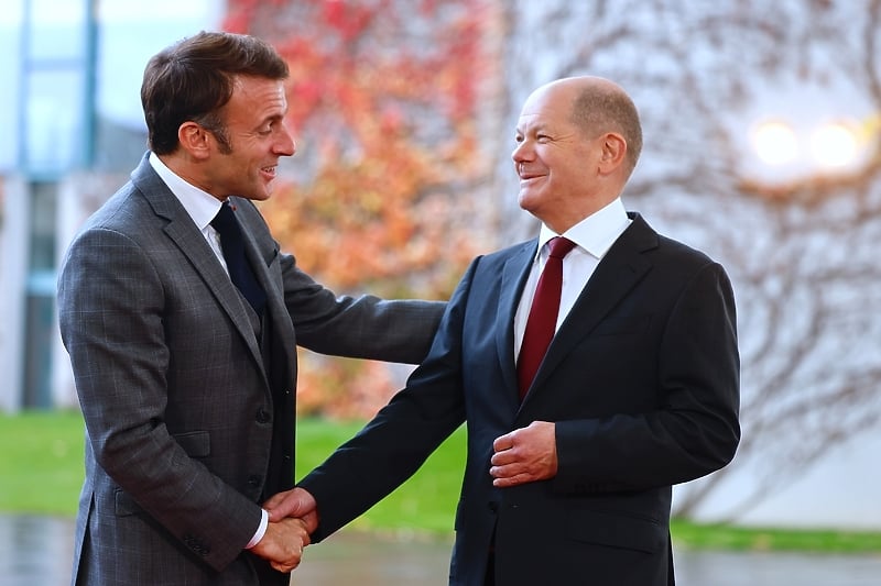 Emmanuel Macron i Olaf Scholz (Foto: EPA-EFE)