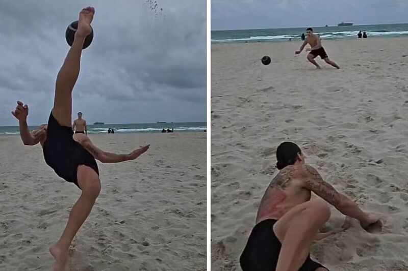 Ibrahimović na plaži u Miamiju (Foto: Instagram)